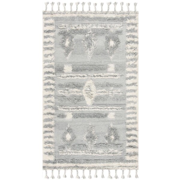 Safavieh Kenya Medium Rectangle Area Rug, Grey and Ivory - 6 x 9 ft. KNY601B-6 - main